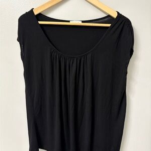 Loveappella Black Scoop Neck Blouse